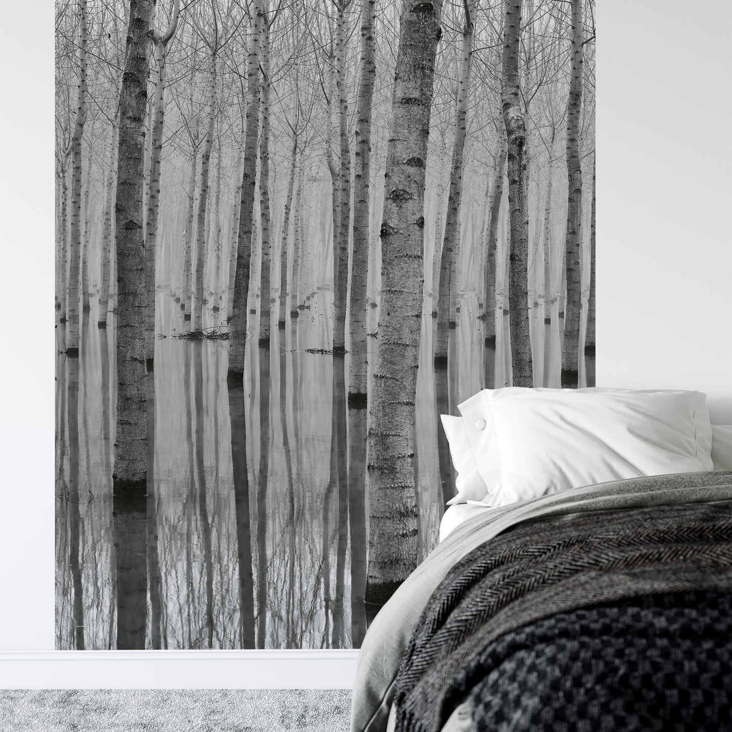 A.S. Création Vlies Fototapete See Birch Forest In The Water DD119083 Designwall