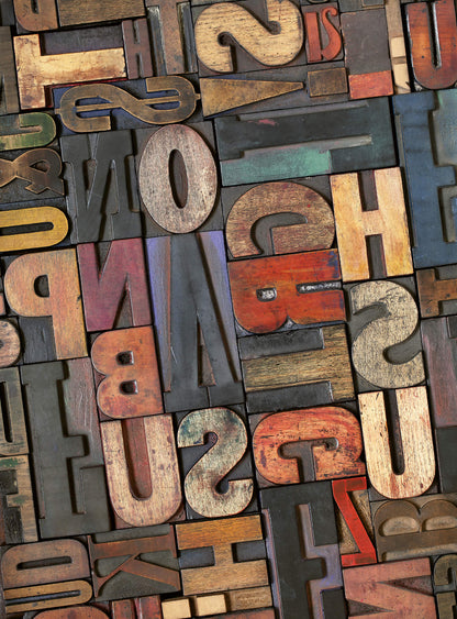 A.S. Création Vlies Fototapete Holz Bunt Vintage Letters DD119092 Designwalls