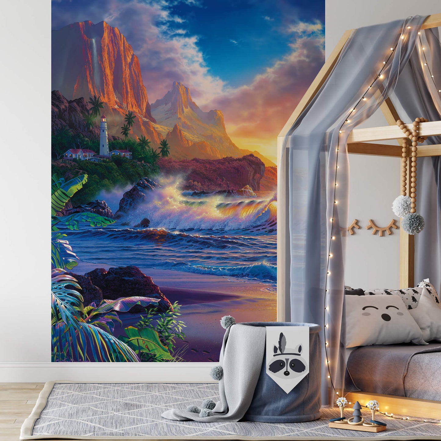 A.S. Création Vlies Fototapete Strand Bunt Beyond Hana's Gate DD119093 Palmen  Designwall Tapete