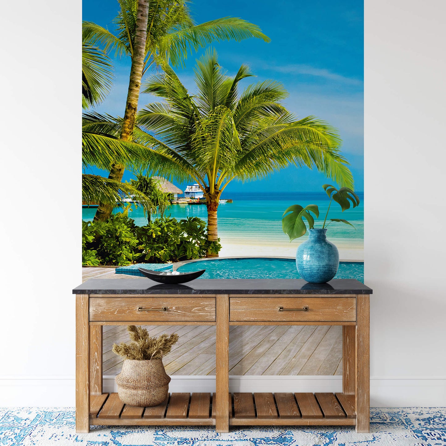 A.S. Création Vlies Fototapete Strand  Pool DD119096 Palmen  Designwalls 2.0
