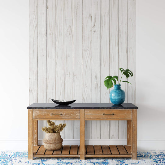 A.S. Création Vlies Fototapete Holz  White Wooden Wall DD119105  Designwalls 2.0