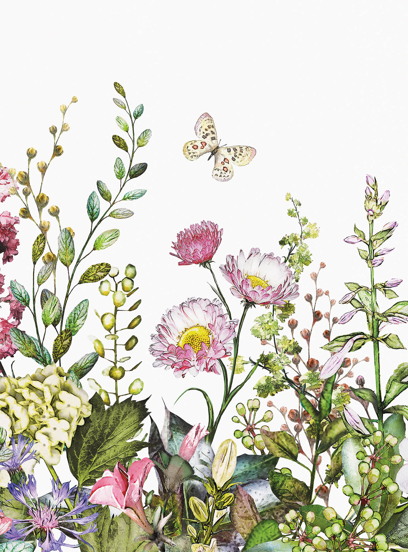 A.S. Création Vlies Fototapete Natur Summer Flowers DD119130 Tiere Designwalls