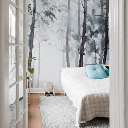 A.S. Création Vlies Fototapete Wald Watercolour Forest DD119144 Baum Designwalls