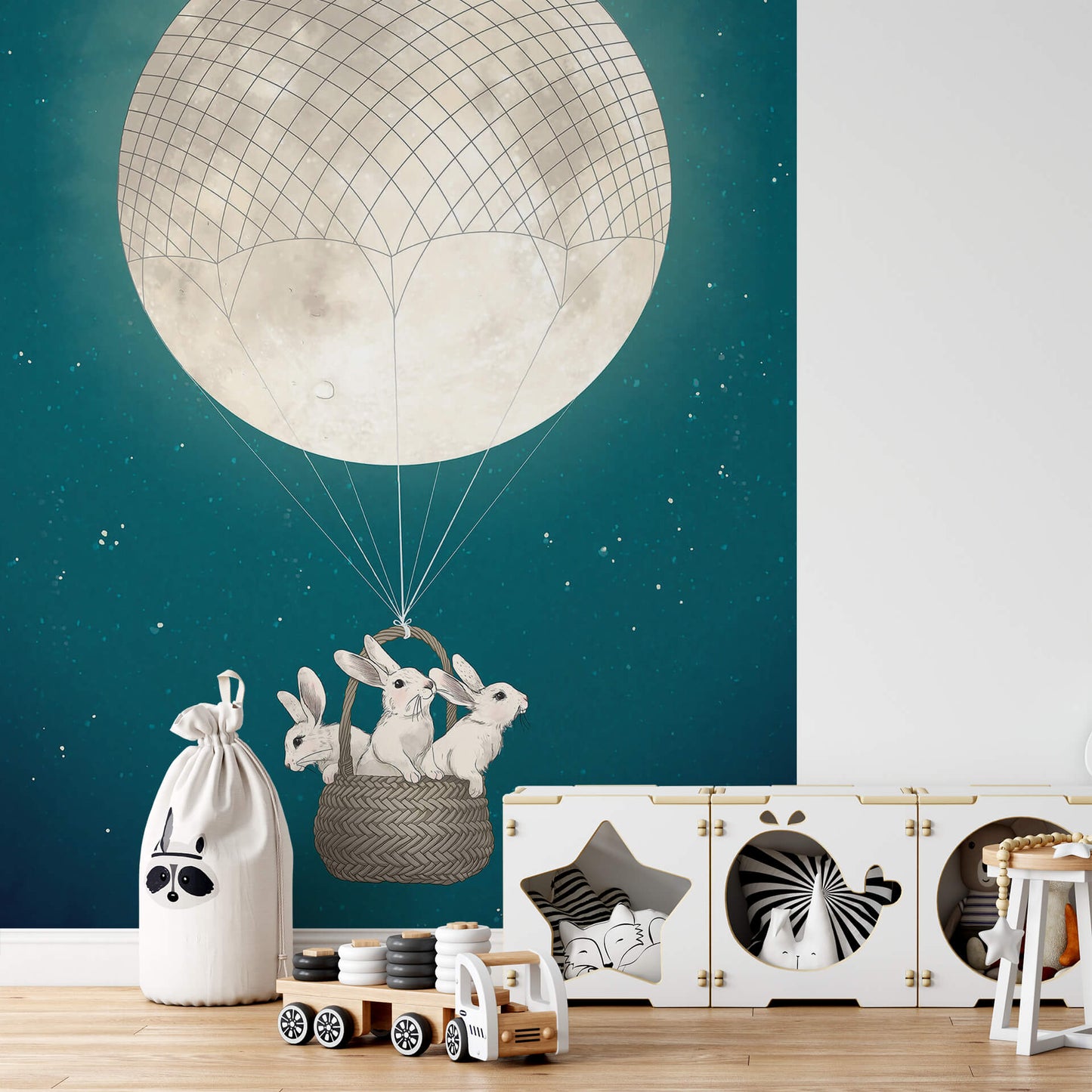 A.S. Création Vlies Fototapete Mond  Moonbunnies DD119158 Tiere Designwalls 2.0