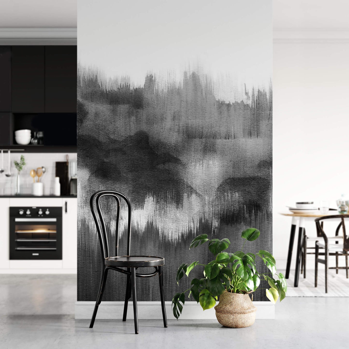 A.S. Création Vlies Fototapete Unterwasser - Brush Strokes Black DD119166