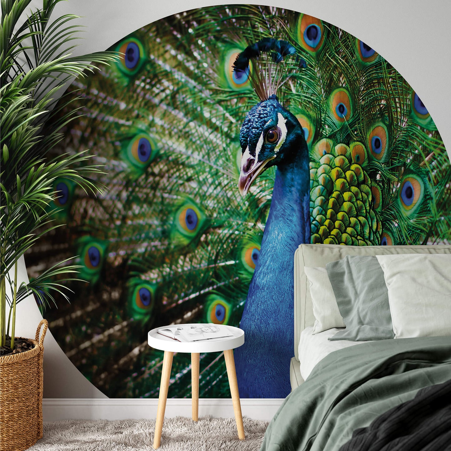 A.S. Création Vlies Fototapete Vögel Blau Beautiful Peacock DD119198 Designwalls