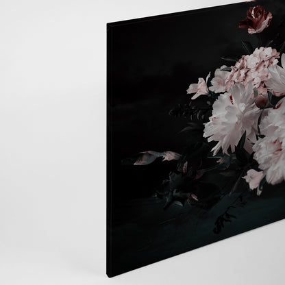 Leinwandbild Blume Schwarz Weiß 90x60 DD120256 Wandbild Floral Keilrahmen