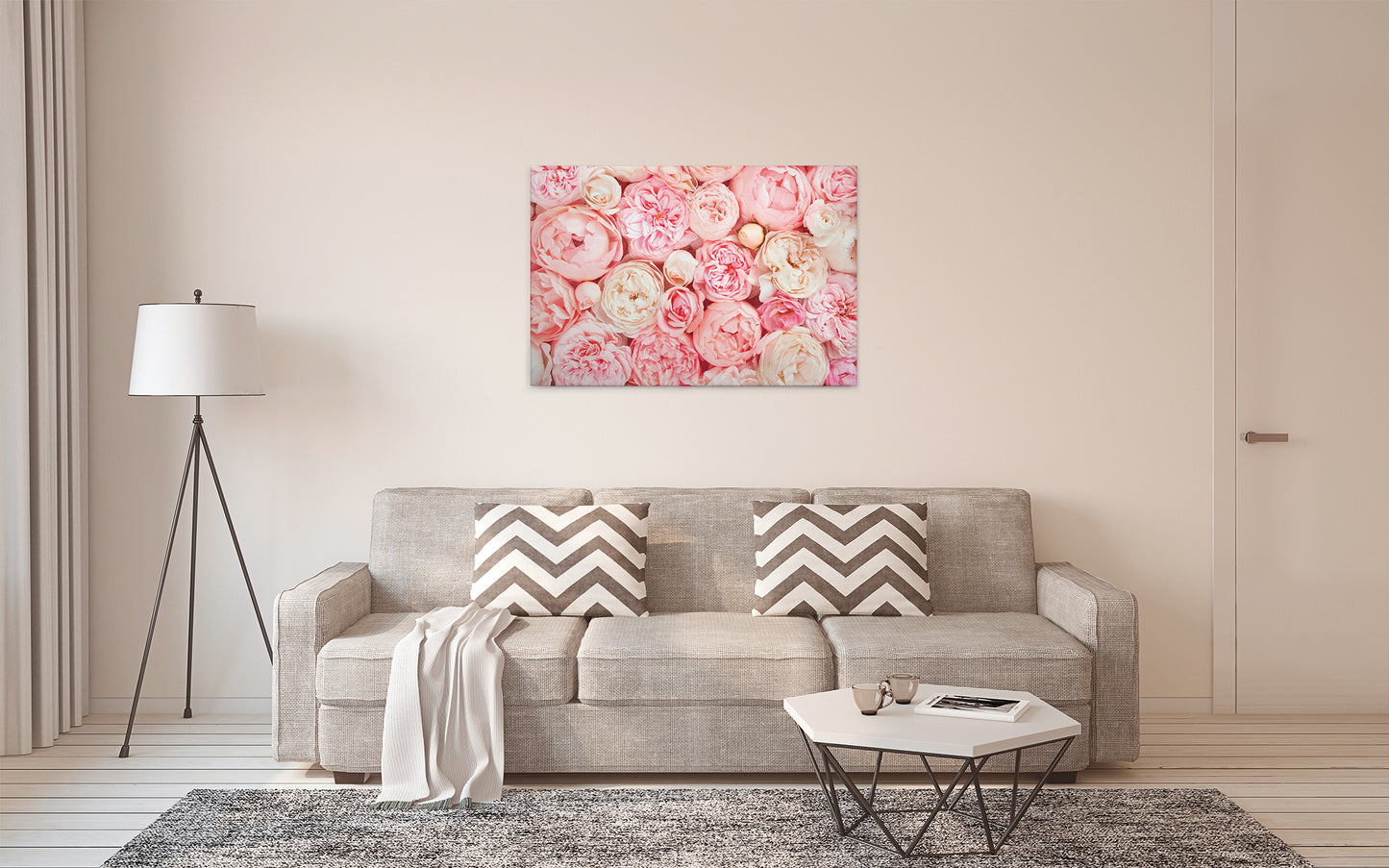 Rosen Leinwandbild Rosa 90x60 DD120257 Keilrahmenbild Blumen Wandbild Floral