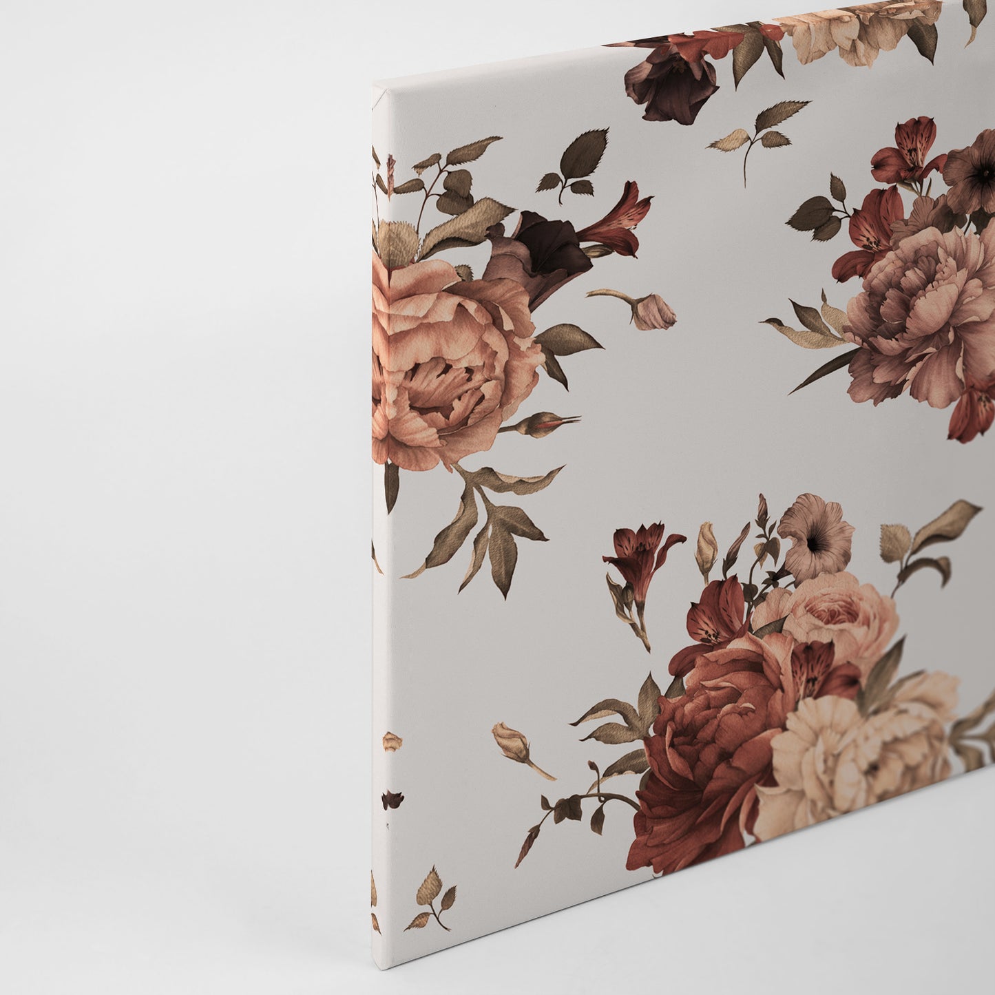 Leinwandbild Blume Beige Weiß 90x60 DD120261 Wandbild Leinwand Floral Natur