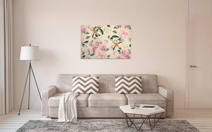 Leinwandbild Blume Beige Rosa 90x60 DD120264 Keilrahmenbild Wandbild Natur