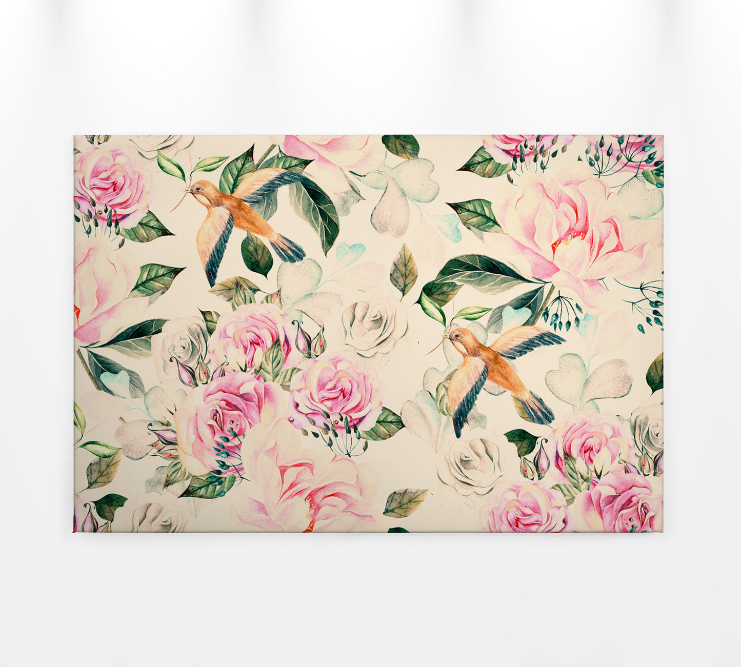 Leinwandbild Blume Beige Rosa 90x60 DD120264 Keilrahmenbild Wandbild Natur