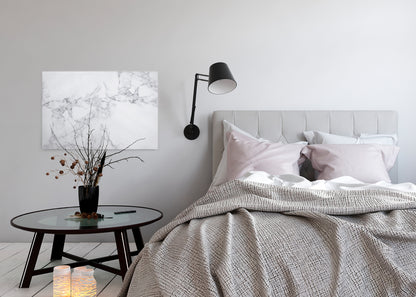 Marmor Leinwandbild Weiß Grau 90x60 DD120276 Keilrahmenbild Wandbild Modern