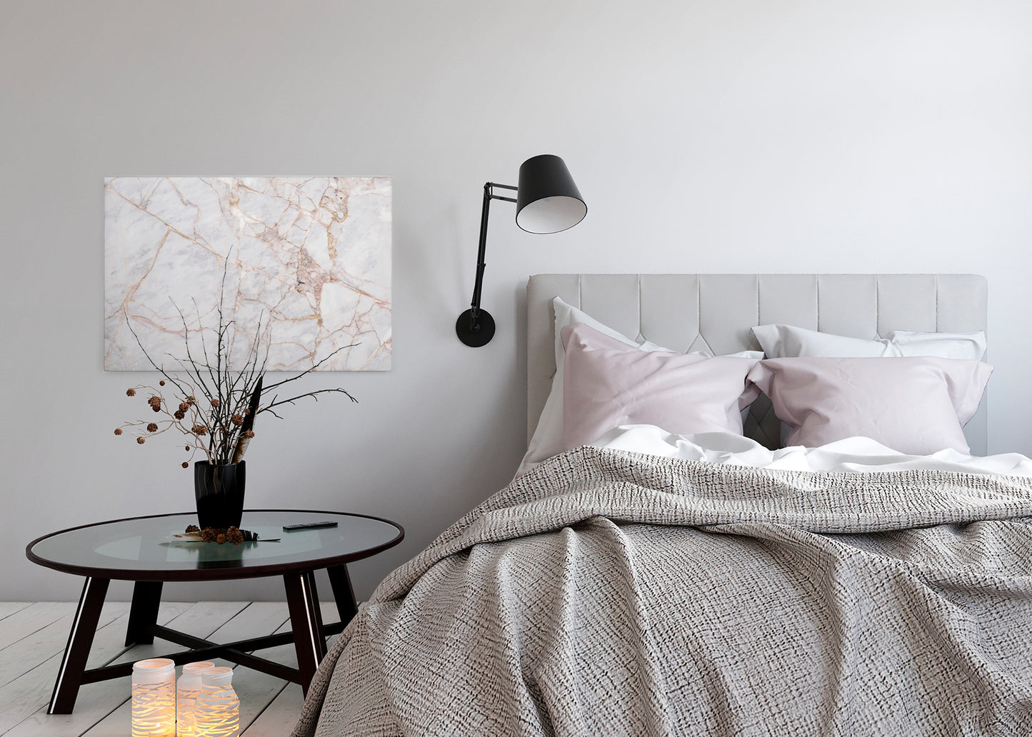 Marmor Leinwandbild Gold Weiß 90x60 DD120278 Keilrahmenbild Wandbild Modern