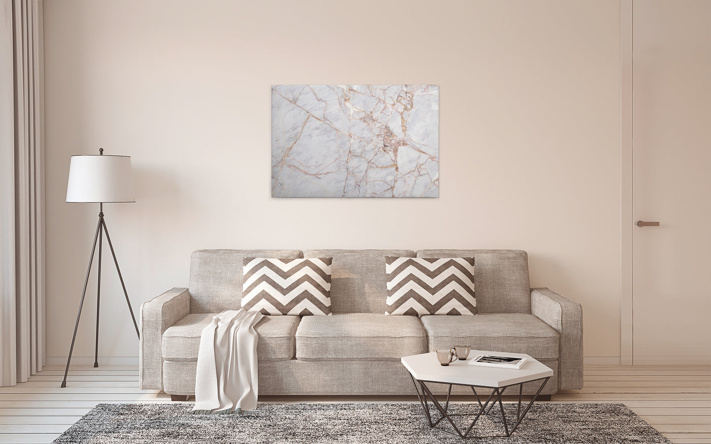 Marmor Leinwandbild Gold Weiß 90x60 DD120278 Keilrahmenbild Wandbild Modern