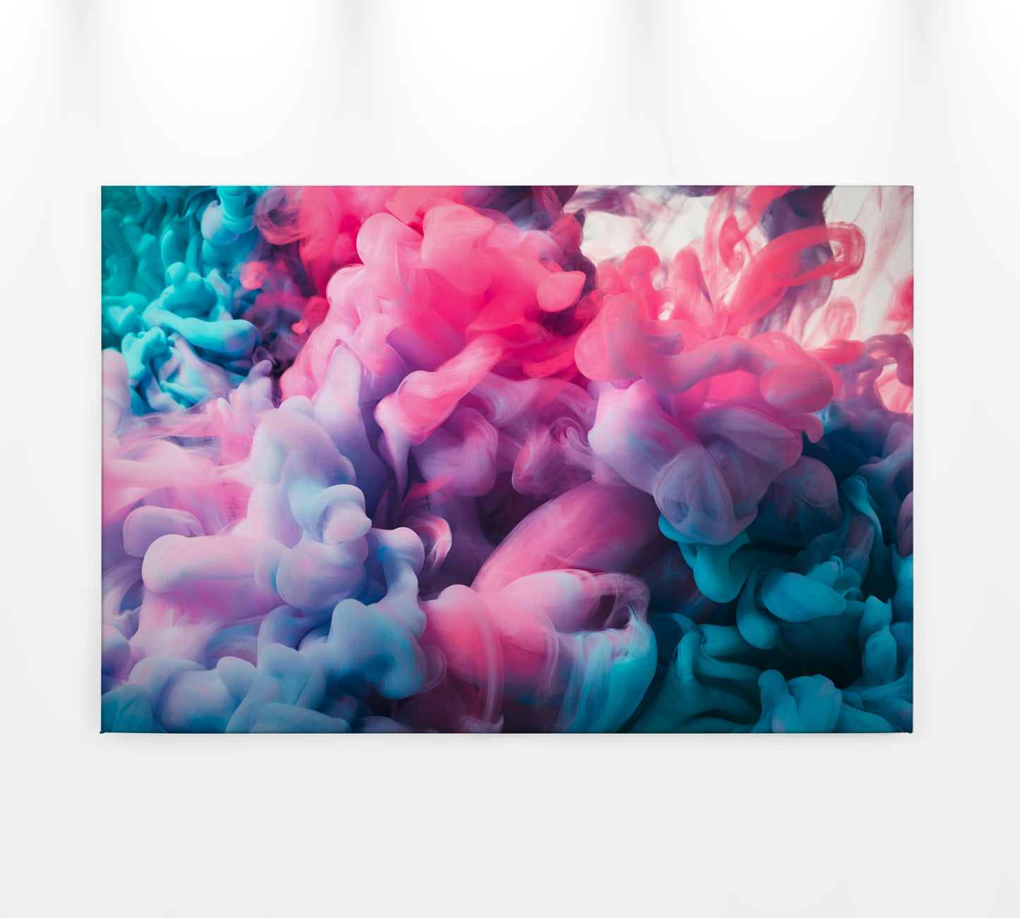 Abstrakte Kunst Leinwandbild 90x60 DD120280 Wandbild Leinwand Rauchwolke Bunt