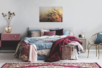 Löwenzahn Leinwandbild Orange 90x60 DD120285 Wandbild Leinwand Natur Gelb