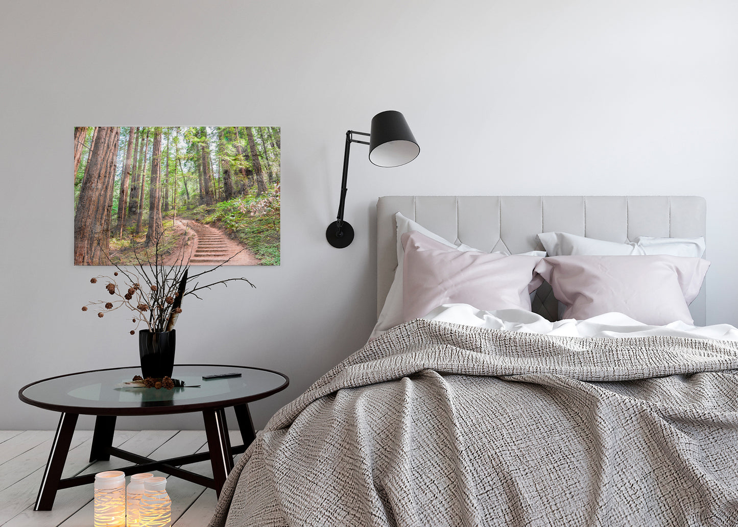 Leinwandbild Wald Pfad Grün Braun 90x60 DD120304 Keilrahmen Wandbild Leinwand