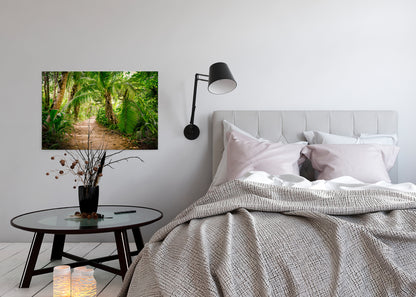 Leinwandbild Dschungel Grün Braun 90x60 DD120308 Keilrahmen Wandbild Leinwand