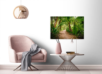 Leinwandbild Dschungel Grün Braun 90x60 DD120308 Keilrahmen Wandbild Leinwand