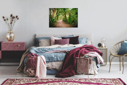 Leinwandbild Dschungel Grün Braun 90x60 DD120308 Keilrahmen Wandbild Leinwand