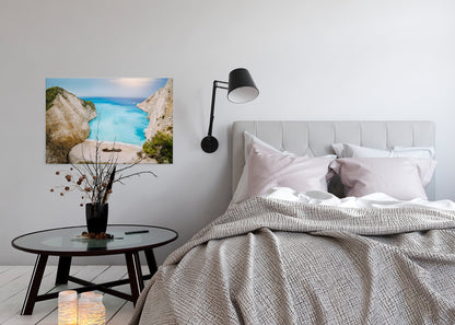 Leinwandbild Meer Lagune Blau Beige 90x60 DD120317 Keilrahmen Wandbild Leinwand