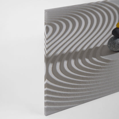 Leinwandbild Steine Sand Grau Gelb 90x60 DD120321 Keilrahmen Wandbild Leinwand