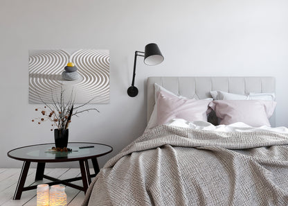 Leinwandbild Steine Sand Grau Gelb 90x60 DD120321 Keilrahmen Wandbild Leinwand