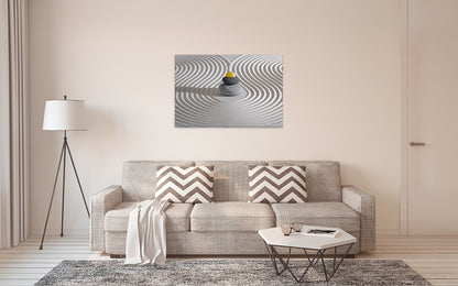 Leinwandbild Steine Sand Grau Gelb 90x60 DD120321 Keilrahmen Wandbild Leinwand