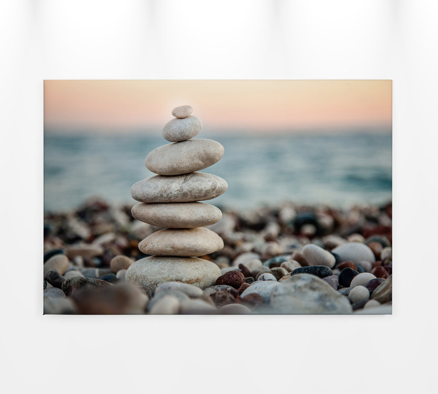 Leinwandbild Steinturm Grau Blau 90x60 DD120322 Keilrahmenbild Wandbild Leinwand