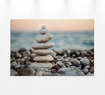 Leinwandbild Steinturm Grau Blau 90x60 DD120322 Keilrahmenbild Wandbild Leinwand