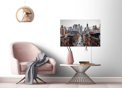 New York Leinwandbild Braun Grau 90x60 DD120324 Wandbild Leinwand Großstadt