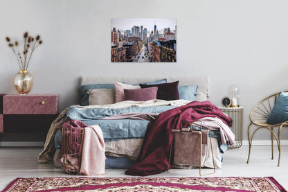New York Leinwandbild Braun Grau 90x60 DD120324 Wandbild Leinwand Großstadt