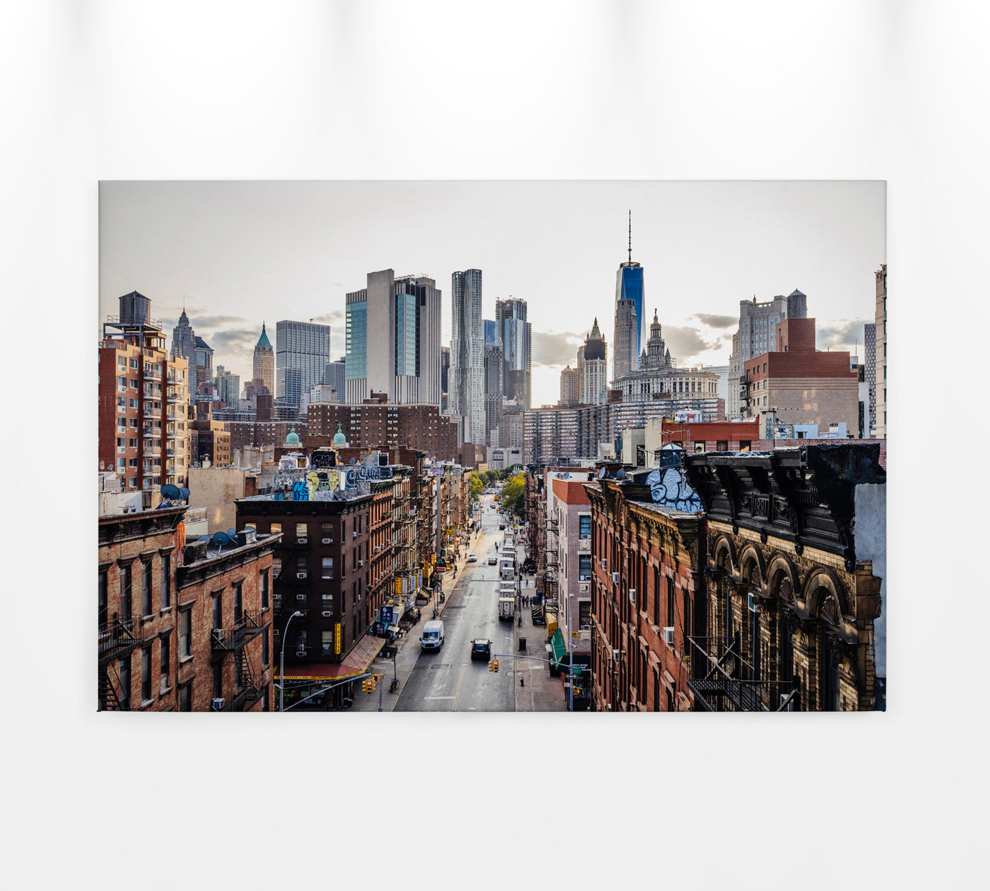 New York Leinwandbild Braun Grau 90x60 DD120324 Wandbild Leinwand Großstadt
