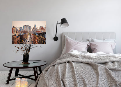 New York Leinwandbild Braun Grau 90x60 DD120325 Wandbild Leinwand Großstadt