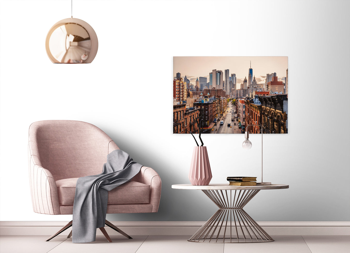 New York Leinwandbild Braun Grau 90x60 DD120325 Wandbild Leinwand Großstadt