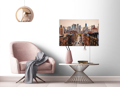 New York Leinwandbild Braun Grau 90x60 DD120325 Wandbild Leinwand Großstadt