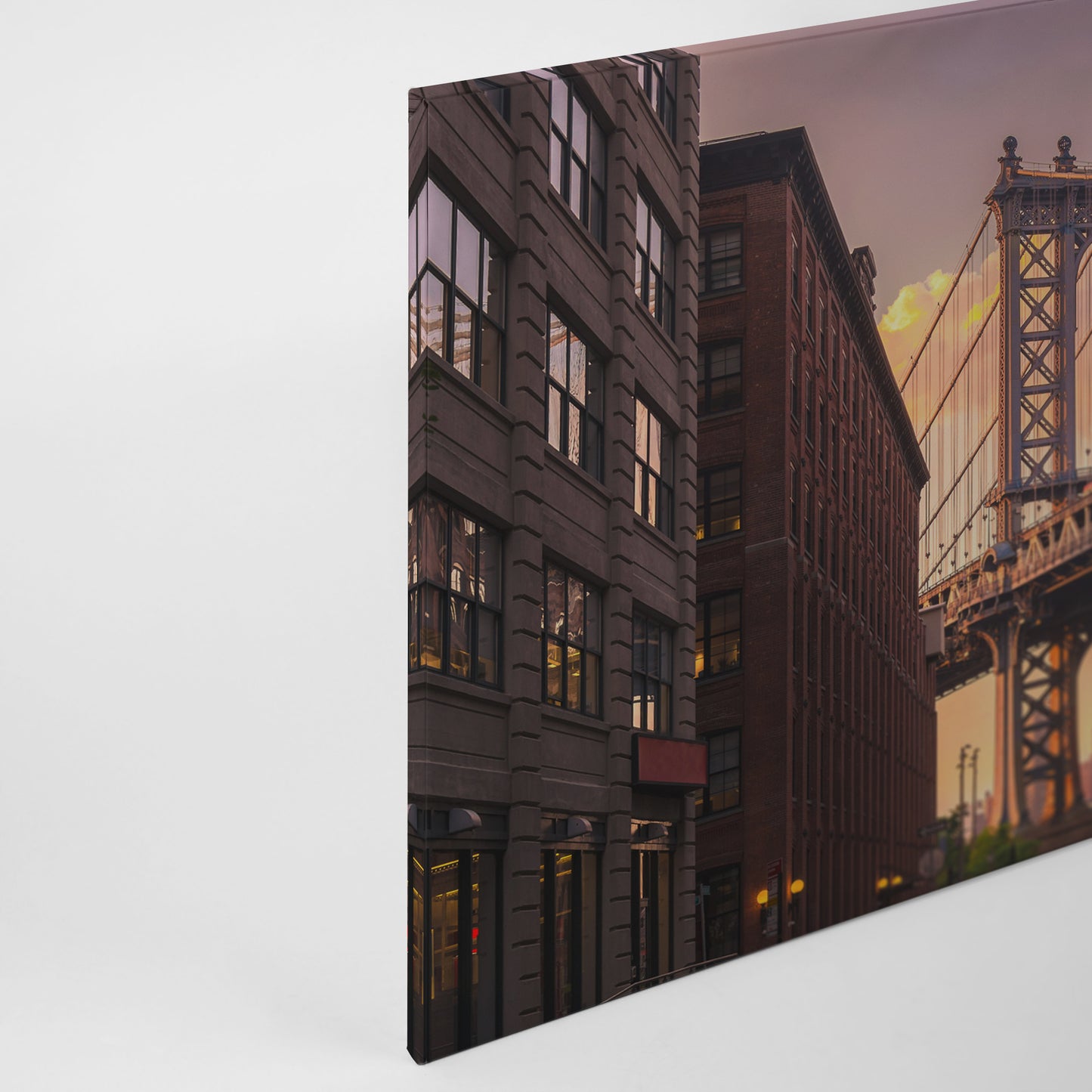 Leinwandbild Brooklyn Bridge Braun Orange 90x60 DD120328 Wandbild New York