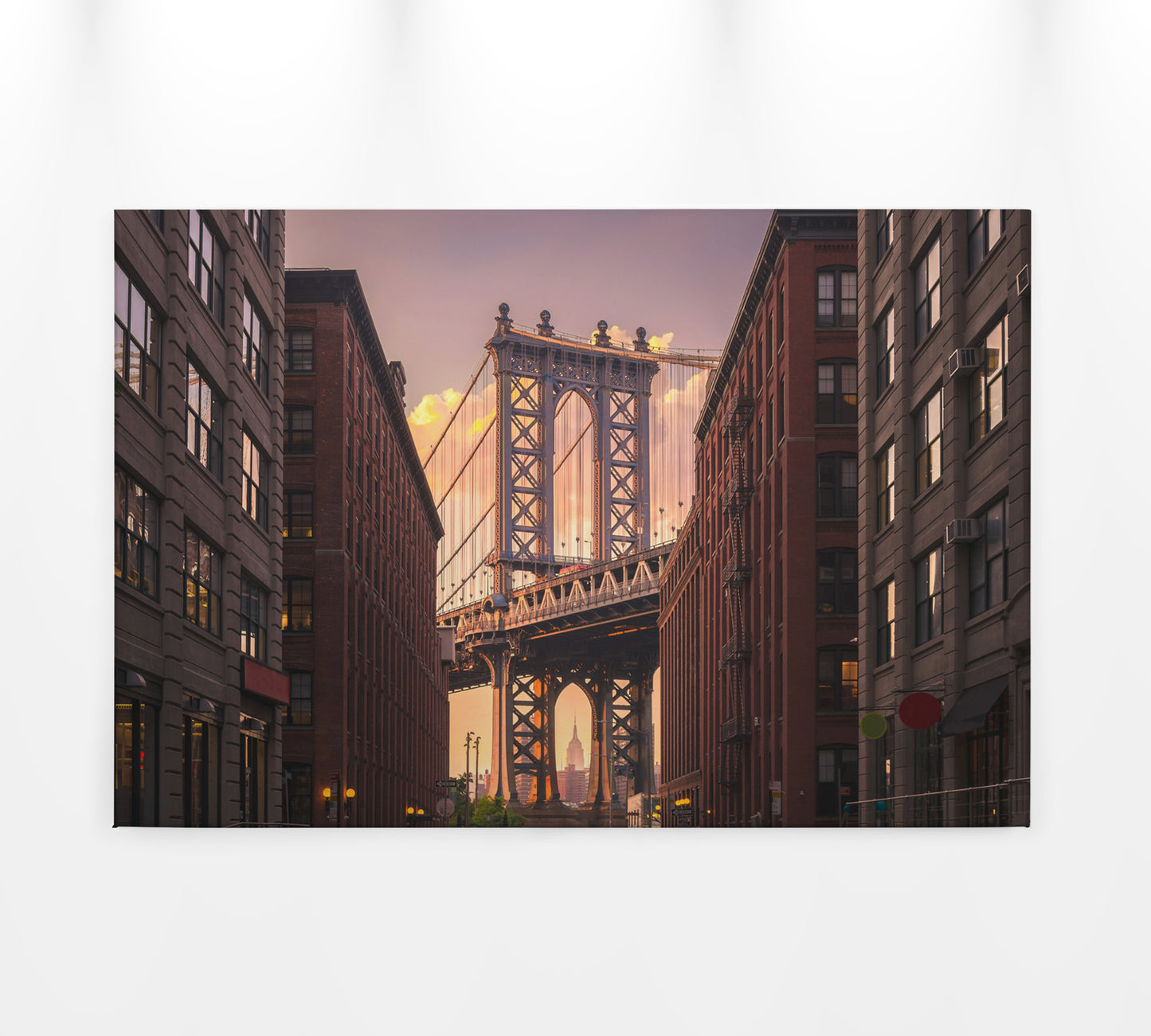 Leinwandbild Brooklyn Bridge Braun Orange 90x60 DD120328 Wandbild New York
