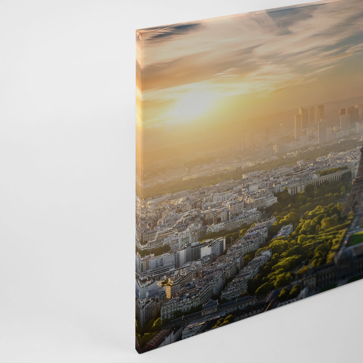 Paris Leinwandbild Eifelturm 90x60 DD120329 Keilrahmen Wandbild Leinwand Grau