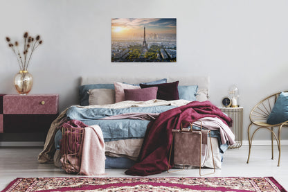 Paris Leinwandbild Eifelturm 90x60 DD120329 Keilrahmen Wandbild Leinwand Grau