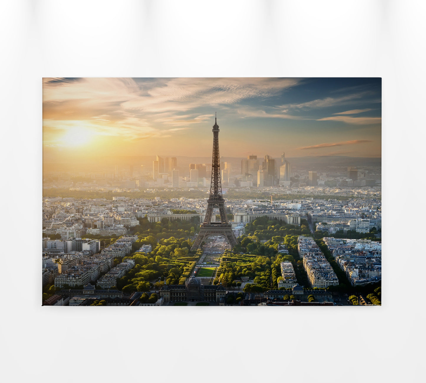 Paris Leinwandbild Eifelturm 90x60 DD120329 Keilrahmen Wandbild Leinwand Grau