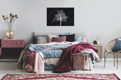 Baum Leinwandbild Schwarz Weiß 90x60 DD120358 Keilrahmenbild Wandbild Leinwand