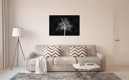Baum Leinwandbild Schwarz Weiß 90x60 DD120358 Keilrahmenbild Wandbild Leinwand