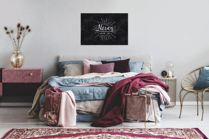 Zitate Leinwandbild Schwarz Weiß 90x60 DD120359 Keilrahmen Wandbild Leinwand