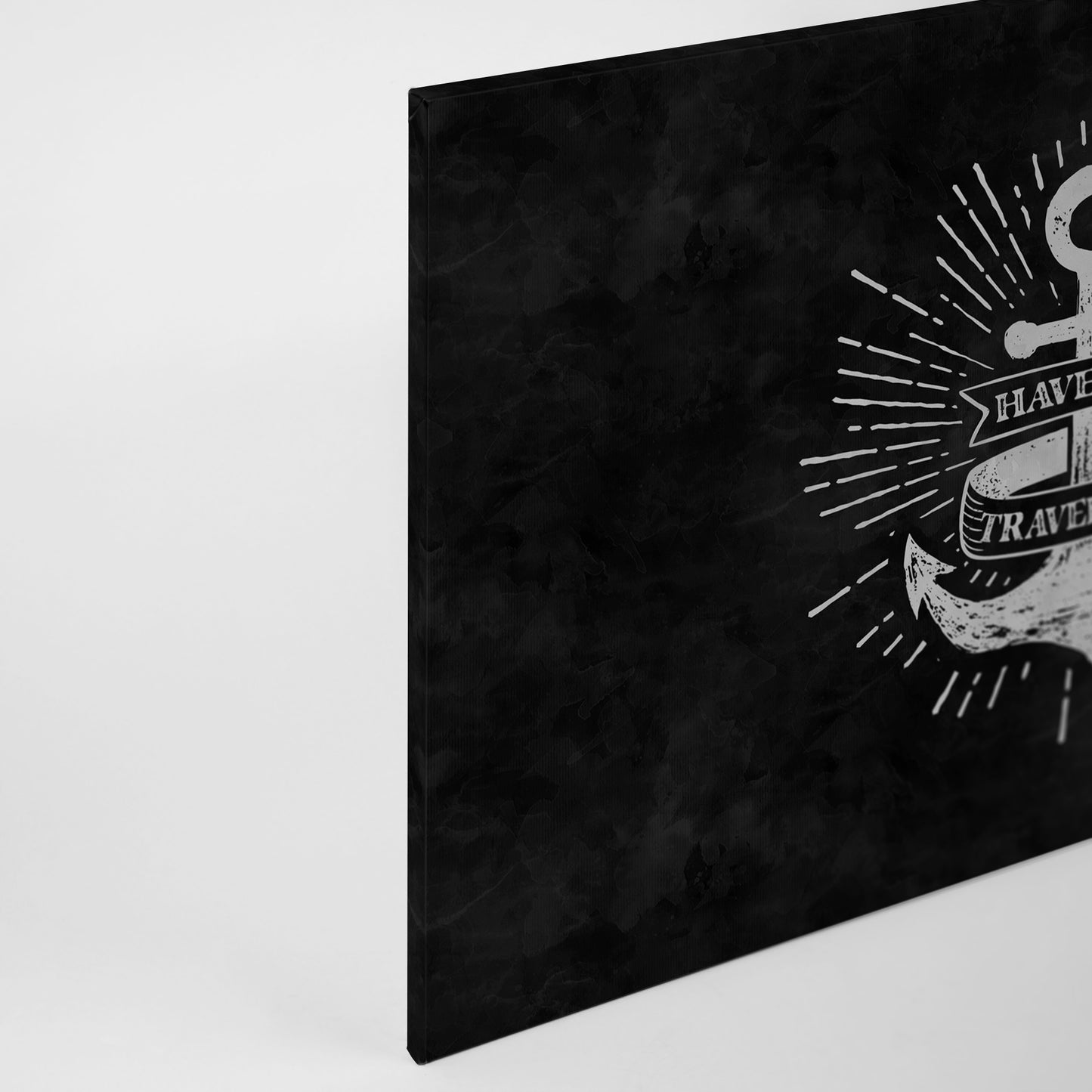 Schriftzug Leinwandbild Schwarz Weiß 90x60 DD120362 Keilrahmenbild Wandbild