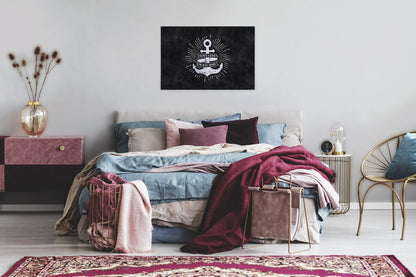 Schriftzug Leinwandbild Schwarz Weiß 90x60 DD120362 Keilrahmenbild Wandbild