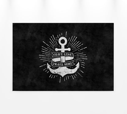 Schriftzug Leinwandbild Schwarz Weiß 90x60 DD120362 Keilrahmenbild Wandbild
