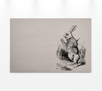 Hase Leinwandbild Schwar Beige 90x60 DD120378 Wandbild Leinwand Tier Wohnzimmer