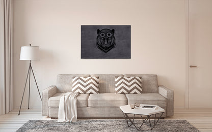 Leinwandbild Panther Grau Schwarz 90x60 DD120383 Keilrahmen Wandbild Leinwand