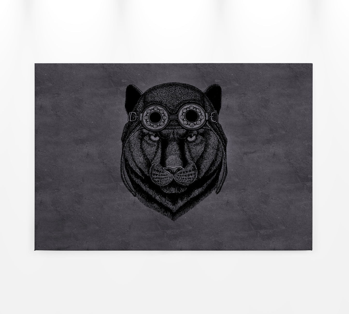 Leinwandbild Panther Grau Schwarz 90x60 DD120383 Keilrahmen Wandbild Leinwand